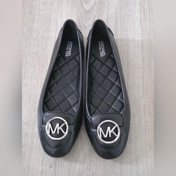 Michael Kors Shoes - Michael Kors Black Loafers with Silver Emblem